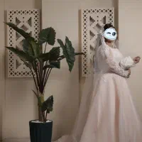 لباس  عقد یا عروسی دانتل فرانسه