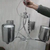 لوستر ۴ شعله استیل