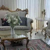 ست کامل مبل و میز ناهارخوری سلطنتی منبت‌کاری شده