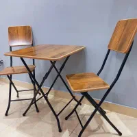 میز و صندلی تاشو چوبی(کافه.فست فود.ویلا)|میز و صندلی غذاخوری|رشت, سعدی (تختی)|دیوار