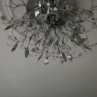 لوستر سففی کریستالی همراه با دیوار کوب و‌استند