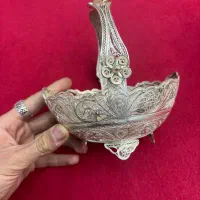 شکالات خوری نقره ملیله کاری شوده ۹۹۹