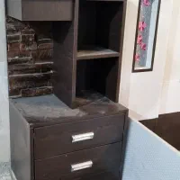 تخت دونفره چوبی همراه با پاتختی|تخت و سرویس خواب|تهران, جوادیه تهرانپارس|دیوار