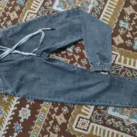 شلوار لی مام و گت دار