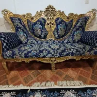 مبل هفت نفره همراه با دوتاعسلی ومیزرنگ سورمه ای|مبلمان خانگی و میز عسلی|قدس, شهر‌قدس|دیوار