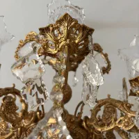 لوستر لوکس 8 شاخه برنج رنگ طلایی