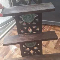 شلف دیوار کوب تماما چوب|کتابخانه، شلف، قفسه‌های دیواری|تهران, شهرک بوعلی|دیوار