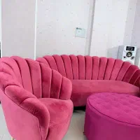 مبل صدفی رنگ مرجانی ترک درحد نو|مبلمان خانگی و میز عسلی|هشتگرد, مدرس|دیوار