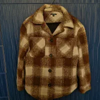 پالتو چهارخانه قهوه ای