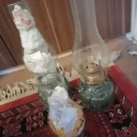 چراغ نفتی شیشه ای|کلکسیون اشیاء عتیقه|اهواز, نادری|دیوار