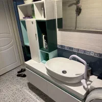 روشویی کامل با شیرآلات و آینه سفارشی