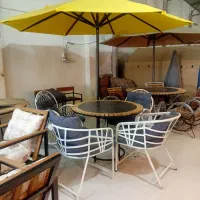 چتر قطر سه زرد هشت ضلعی سایبان الاچیق