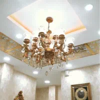 لوستر سلطنتی ۸‌شعله رنگ طلایی