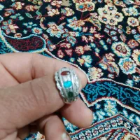 انگشتر پنج جواهر سنگ معدنی کهنه