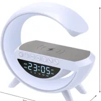 اسپیکر و شارژر و چراع خواب و ساعت