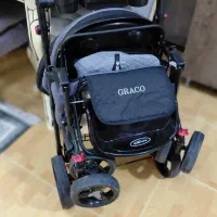 کالسکه و کریر ست مشکی طوسی|اسباب و اثاث بچه|رشت, یخسازی|دیوار