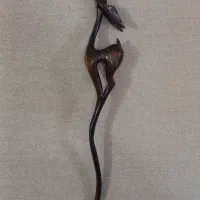 مجسمه چوبی غزال کار دست