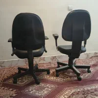 صندلی گردان چرم مشکی کاملاً سالم|صندلی و نیمکت|شهریار, شهریار|دیوار