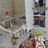 تخت خواب و کمد کودک در حد نو|تخت و سرویس خواب|تبریز, |دیوار
