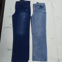 شلوار جین نیم بگ پشت کش