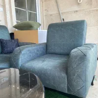 مبل ۵نفره کاملا نو همراه با جلو مبلی|مبلمان خانگی و میز عسلی|فومن, |دیوار