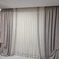 پرده ترک پذیرایی نو مناسب جهیزیه بسیار شیک و زیبا|پرده، رانر، رومیزی|تهران, شهرک آزمایش|دیوار