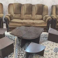 مبل راحتی 7 نفره با جلو مبلی و عسلی