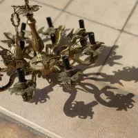 لوستر برنز سنگین قدیمی|لوستر و چراغ آویز|تهران, دروس|دیوار