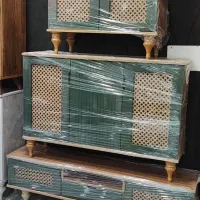 ست میز تلویزیون، کنسول و جاکفشی حصیری|بوفه، ویترین، کنسول|کرج, اسلامآباد|دیوار