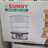 بخار پز سانی سه طبقه رنگ استیل