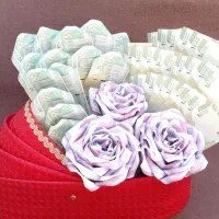 کادوتولدگیفت حناتابلوباکس گل اسکناسی تزیینات یلدا