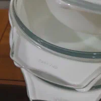 ظرف ۳ تکه پیرکس اصل انگلیس و قدمت حدود ۳۰سال قبل|ظروف سرو و پذیرایی|اندیشه, اندیشه فاز ۱|دیوار