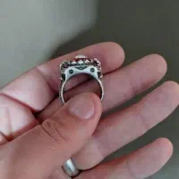 انگشتر نقره تاج فروهر یاقوت|جواهرات|نسیم‌شهر, |دیوار