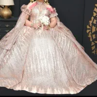 لباس عروس صورتی کمرنگ