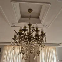 لوستر برنز  ۵ شاخه دوبل|لوستر و چراغ آویز|ملایر, |دیوار