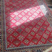 فرش پلمپ طرح جدید گلی قرمز ۳۵۰۰