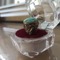 انگشتر نقره 925 فیروزه نیشابوری مردانه