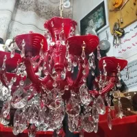 لوستر رنگی قرمز /. سرمه ای کریستالی اصل اصل