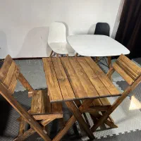 میز چوبی تاشو|میز و صندلی غذاخوری|لاهیجان, لیل|دیوار