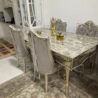 مبل سلطنتی ۹ نفره و میز نهارخوری ۶ نفره|مبلمان خانگی و میز عسلی|شهر بابک, |دیوار