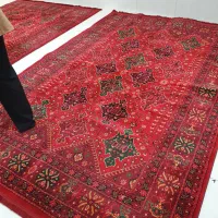 فرش زیبا جدید سنتی مدرن قرمز لاکی 3تخته 6متری ۲در۳