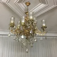 لوستر 10شاخه بزرگ برنجی