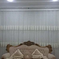 ۲عدد پرده با چوب پرده
