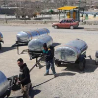 آب مایع حیاط است، تانکرچرخدار 2هزار تانکر تراکتور