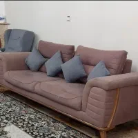 مبلمان هفت نفره اسپرت کلاسیک چوب راش پارچه|مبلمان خانگی و میز عسلی|شیراز, سینما سعدی|دیوار
