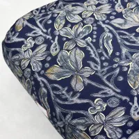 پارچه طرح خزان باتیک هندی وارداتی نخی