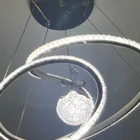 لوسترکریستالی وارداتی  دو عددبا قابلیت سه نور رنگی