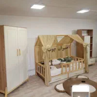 تخت نوزادی مونته سوری با چوب نراد/ چک صیادی