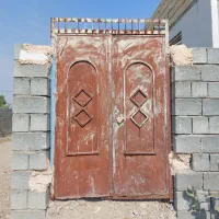 درب حیاط دولنگه کوچک