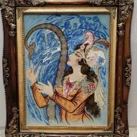 تابلو فرش ابریشم دست بافت